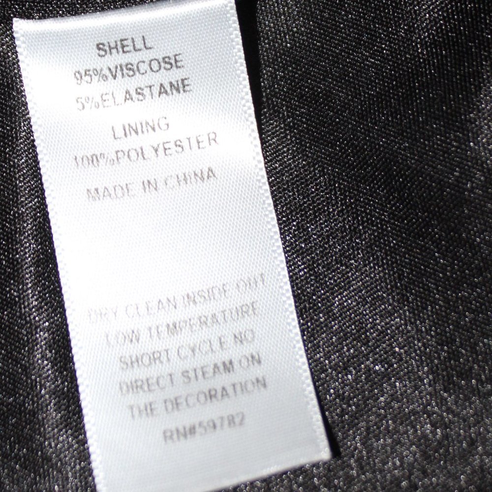 Adrianna Papell Black and white Dress with Silver Link Embellishment - Picture 12 of 13